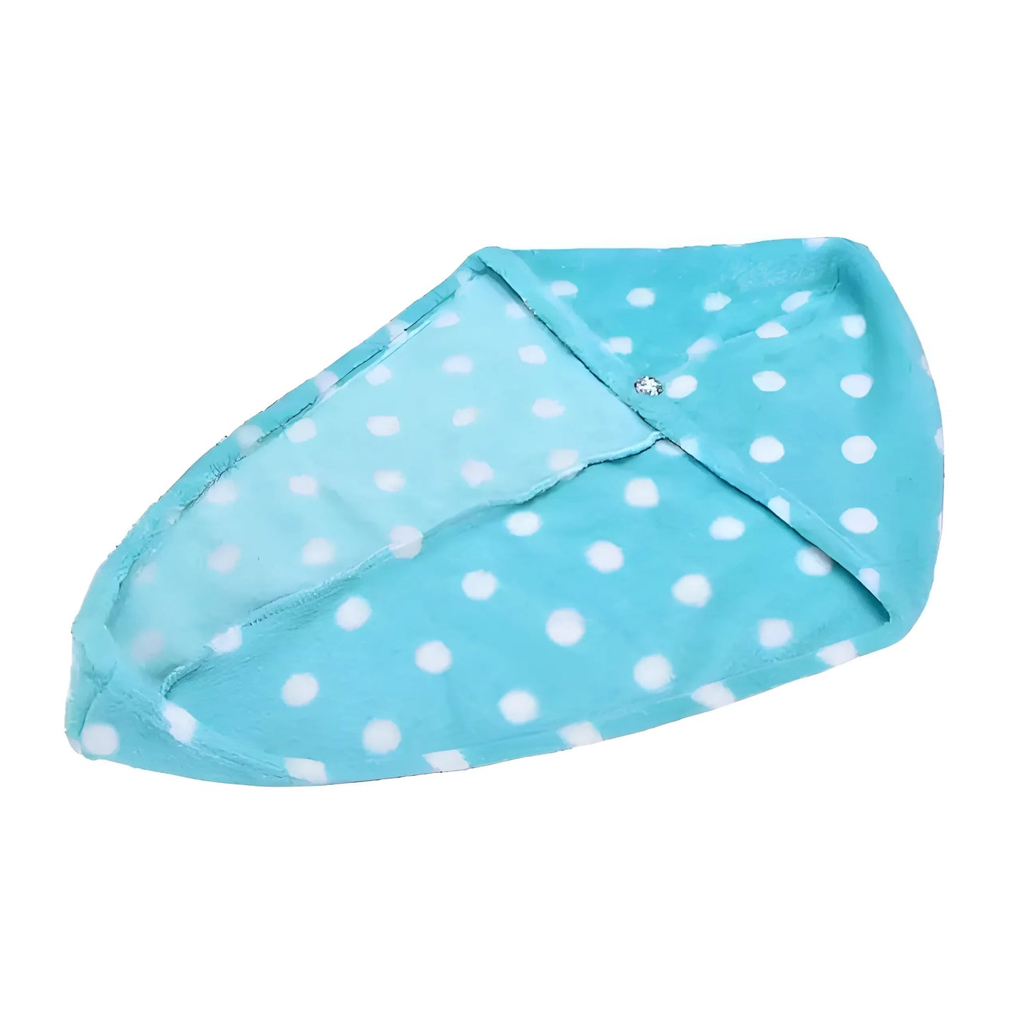 Turquoise Polka Dot Hair Towel