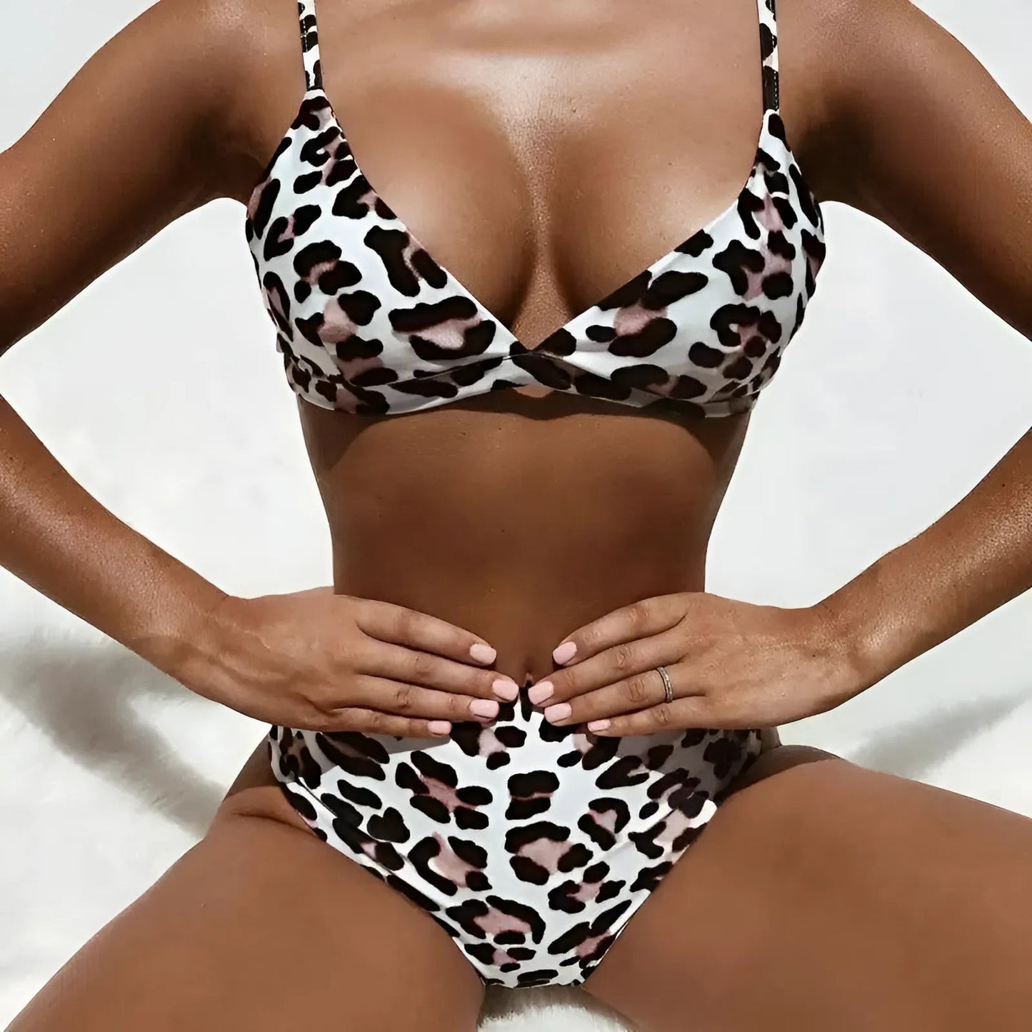  Two-Piece Leopard Print Bikini Set