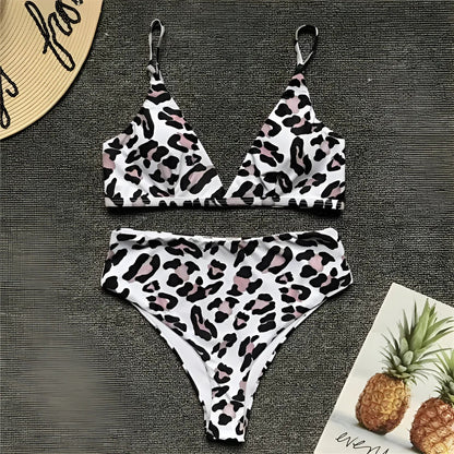  Two-Piece Leopard Print Bikini Set