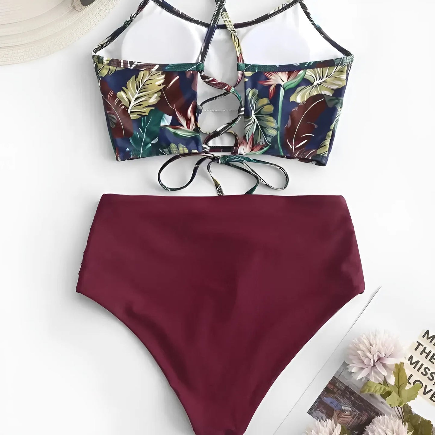  Two-Piece Swimsuit with Top Design