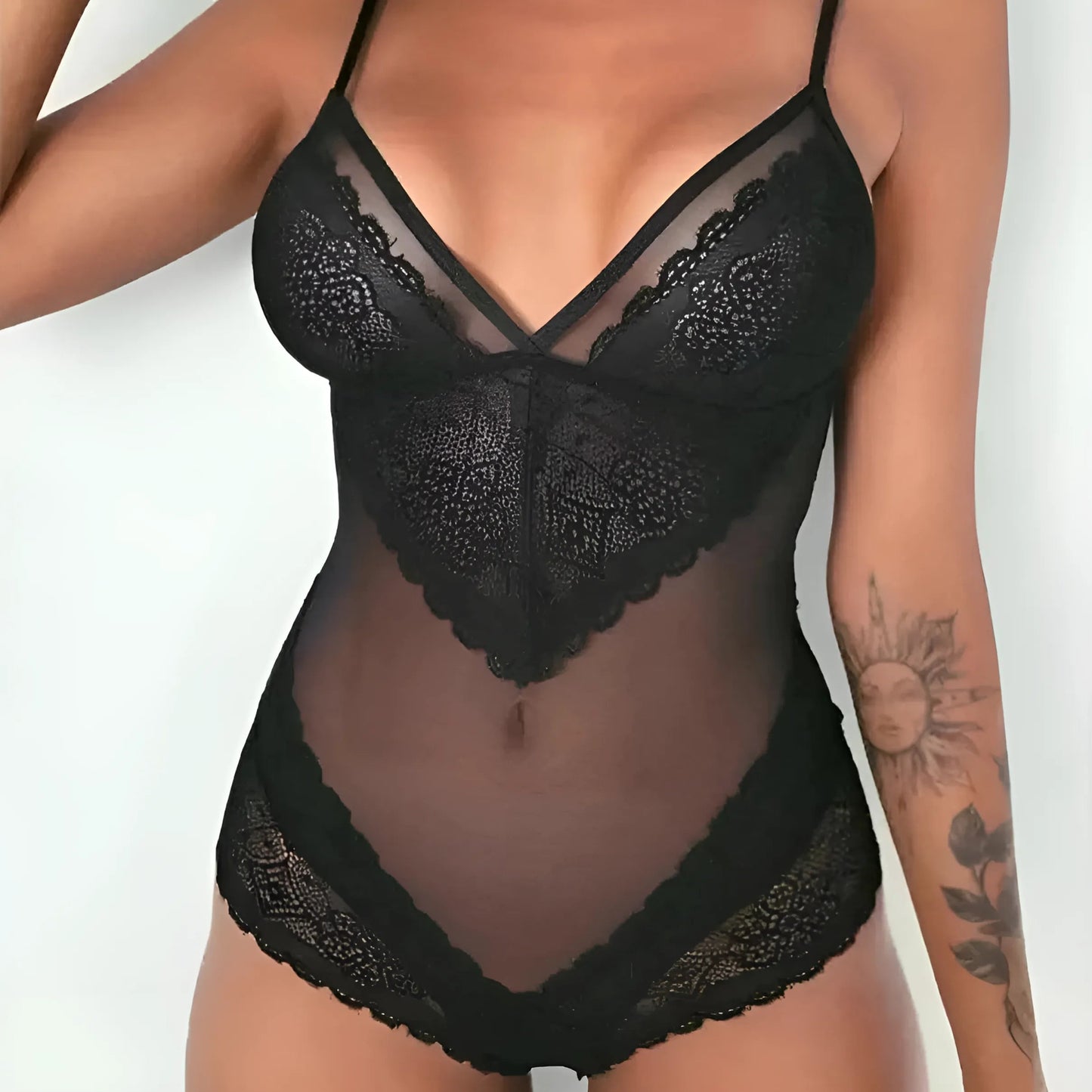  Universal Lace Bodysuit with Mesh