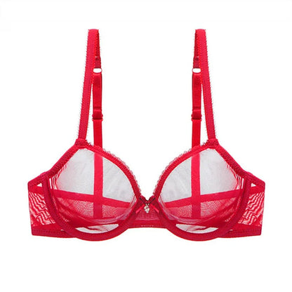 Lace bra with adjustable straps
