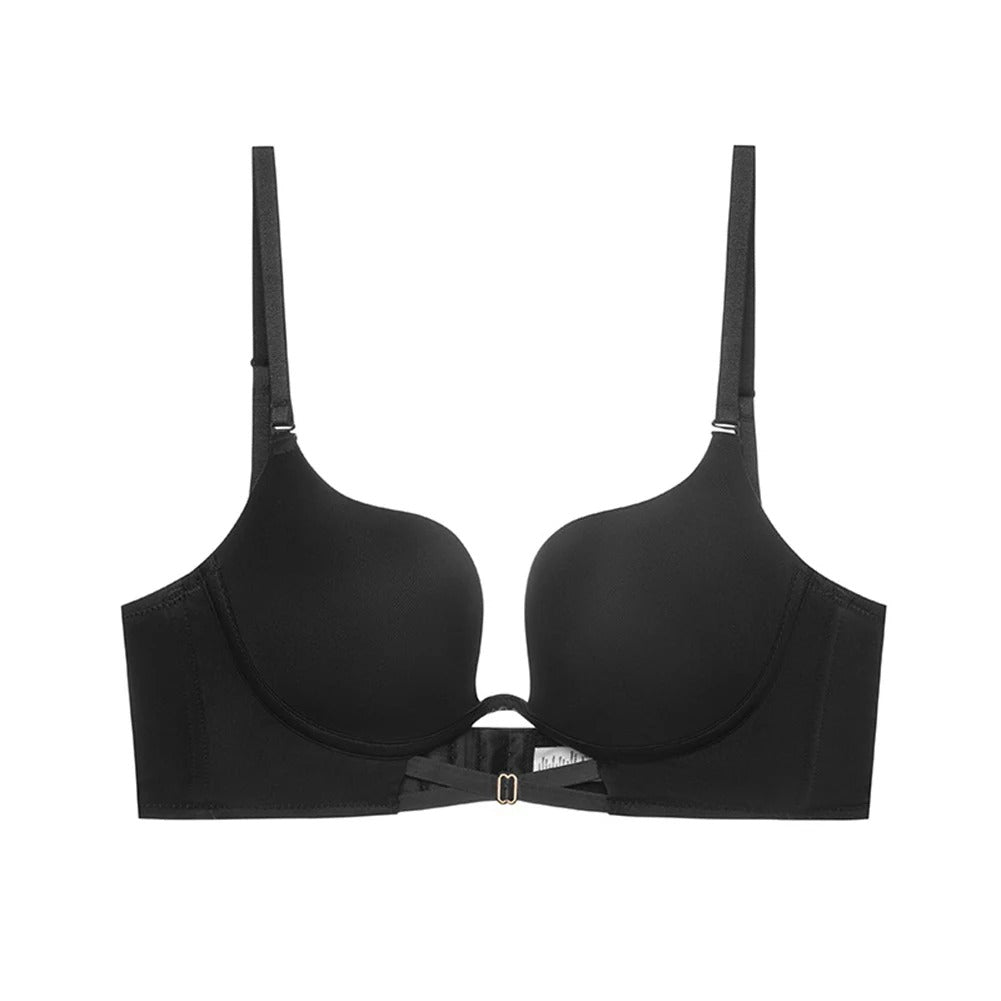Push-up bra with an open back