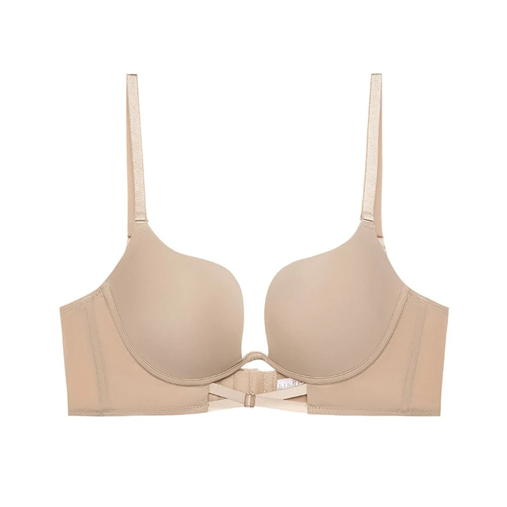 Push-up bra with an open back