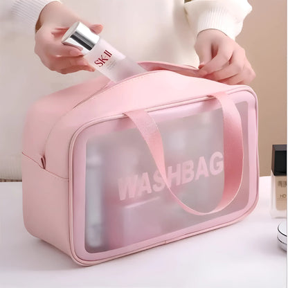  Waterproof Transparent Cosmetic Bag with Handle