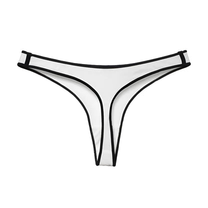 White-Black Classic Cotton Thongs