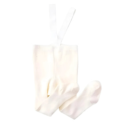 White Children's Suspender Tights