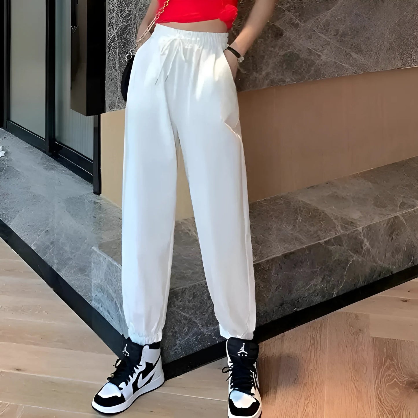 White Classic Sports Tracksuits