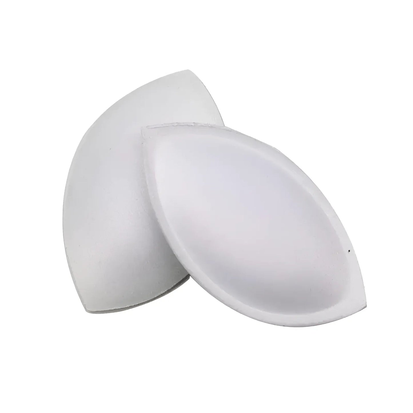 White Drop-Shaped Fabric Bra Inserts