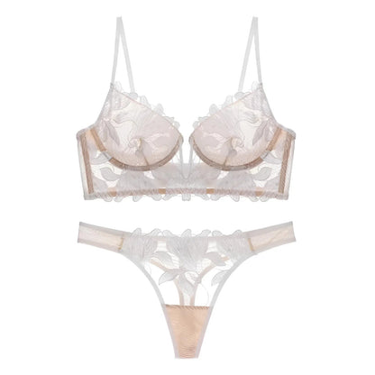 White Floral Lace Lingerie Set