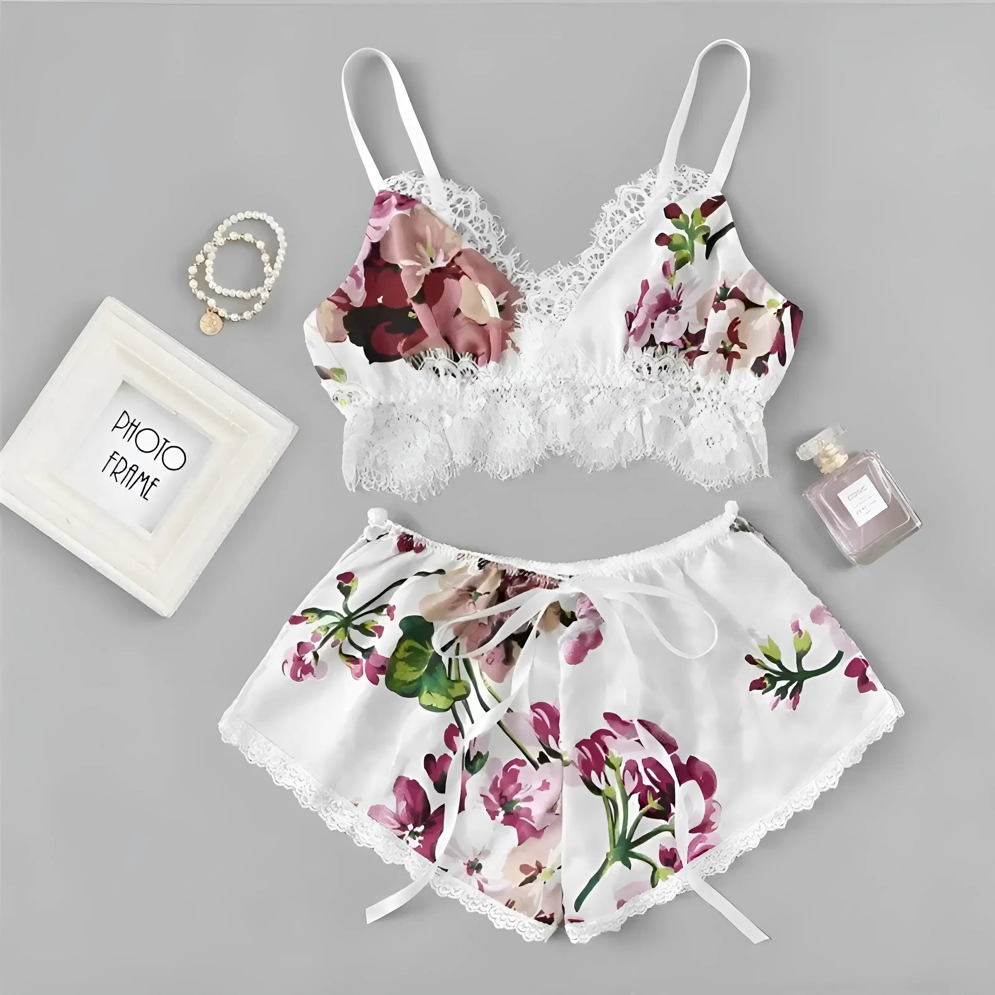 White Floral Women's Pyjamas