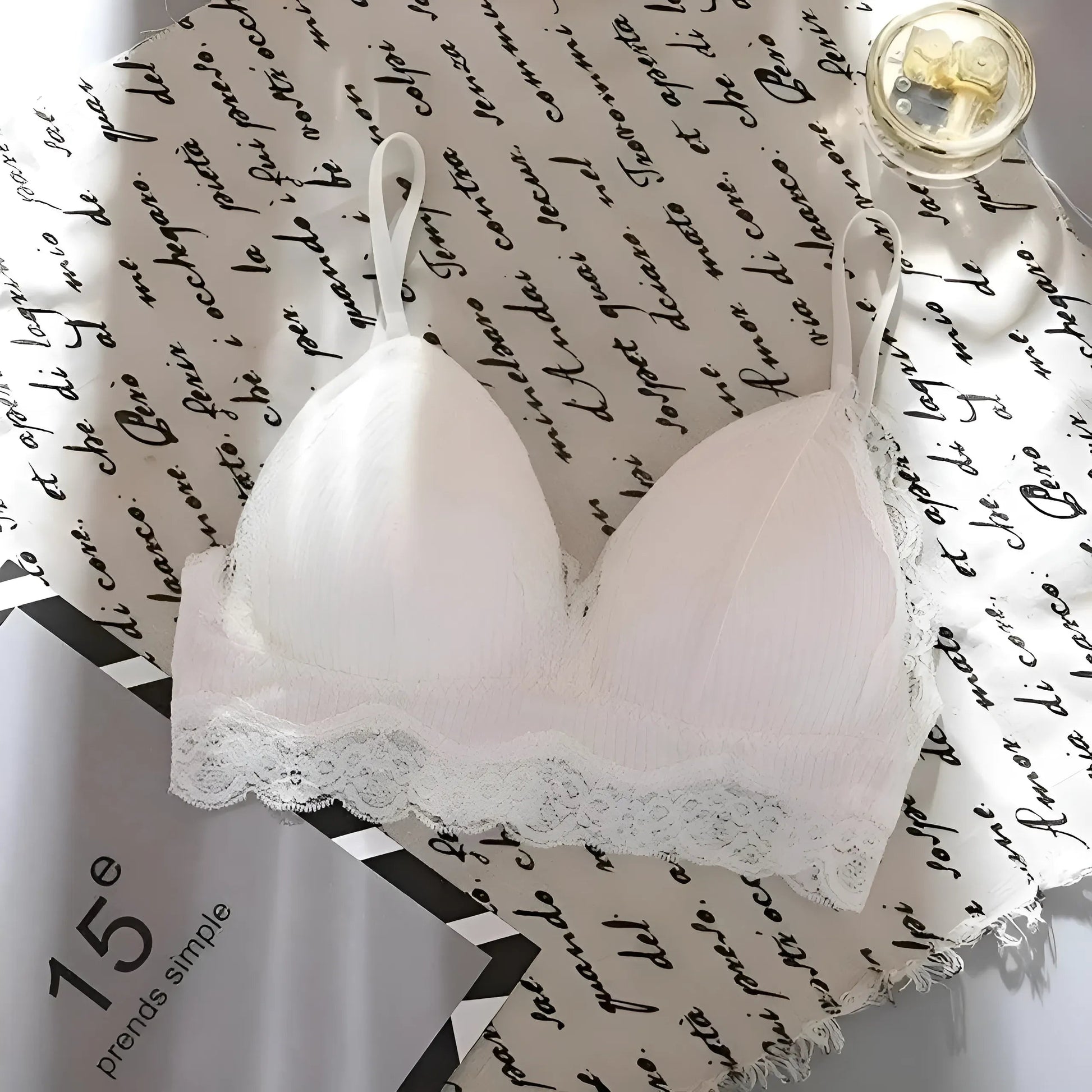 White Lace Bralette Bra