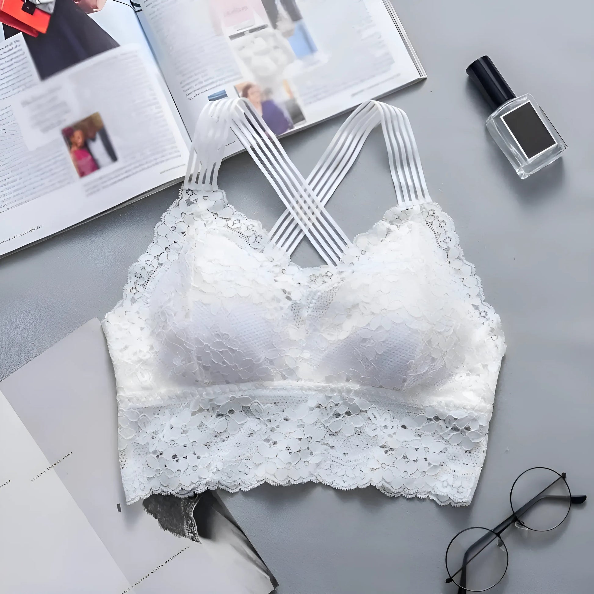 White Lace Bralette Top