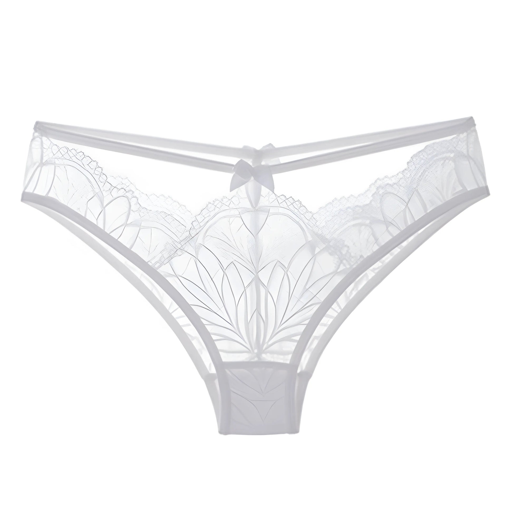 White Lace Briefs with Additional Straps