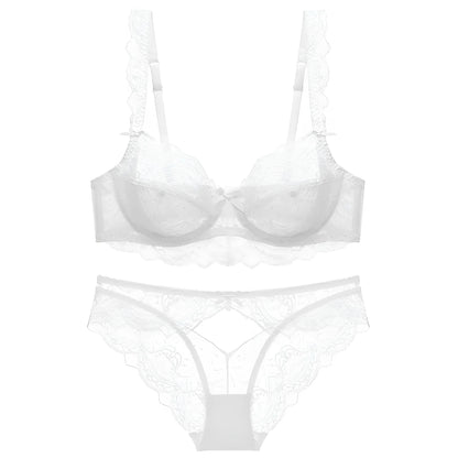 White Lace Lingerie Set with Briefs