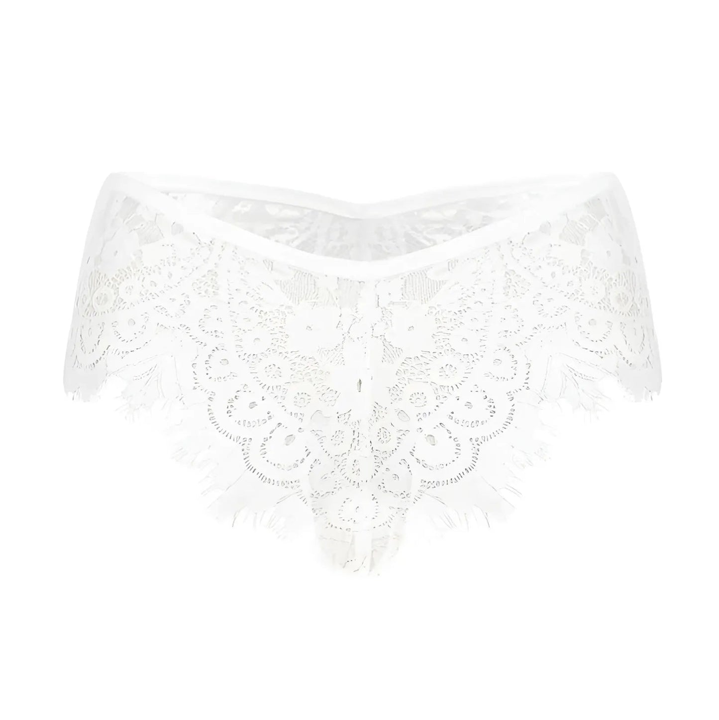 White Lace String Thongs