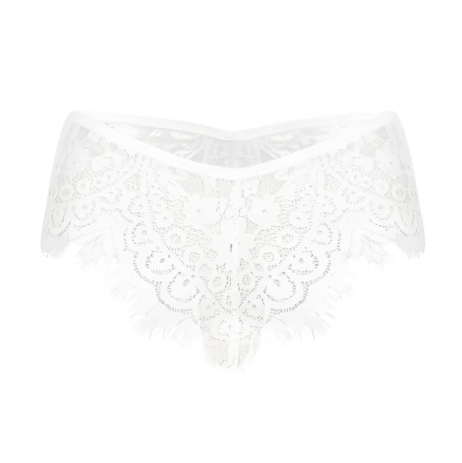 White Lace String Thongs