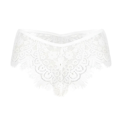 White Lace String Thongs