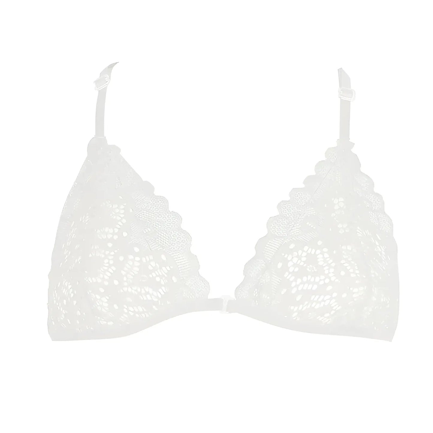 White Lace Triangle Cup Bra