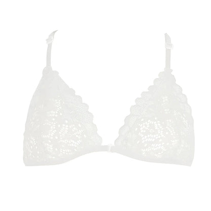 White Lace Triangle Cup Bra