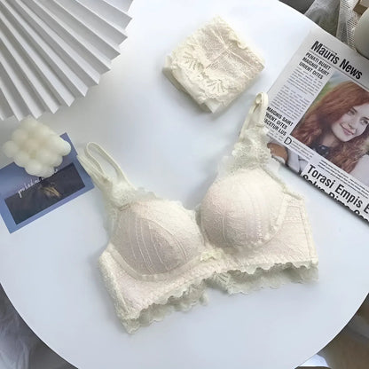 White Lace Trim Bra