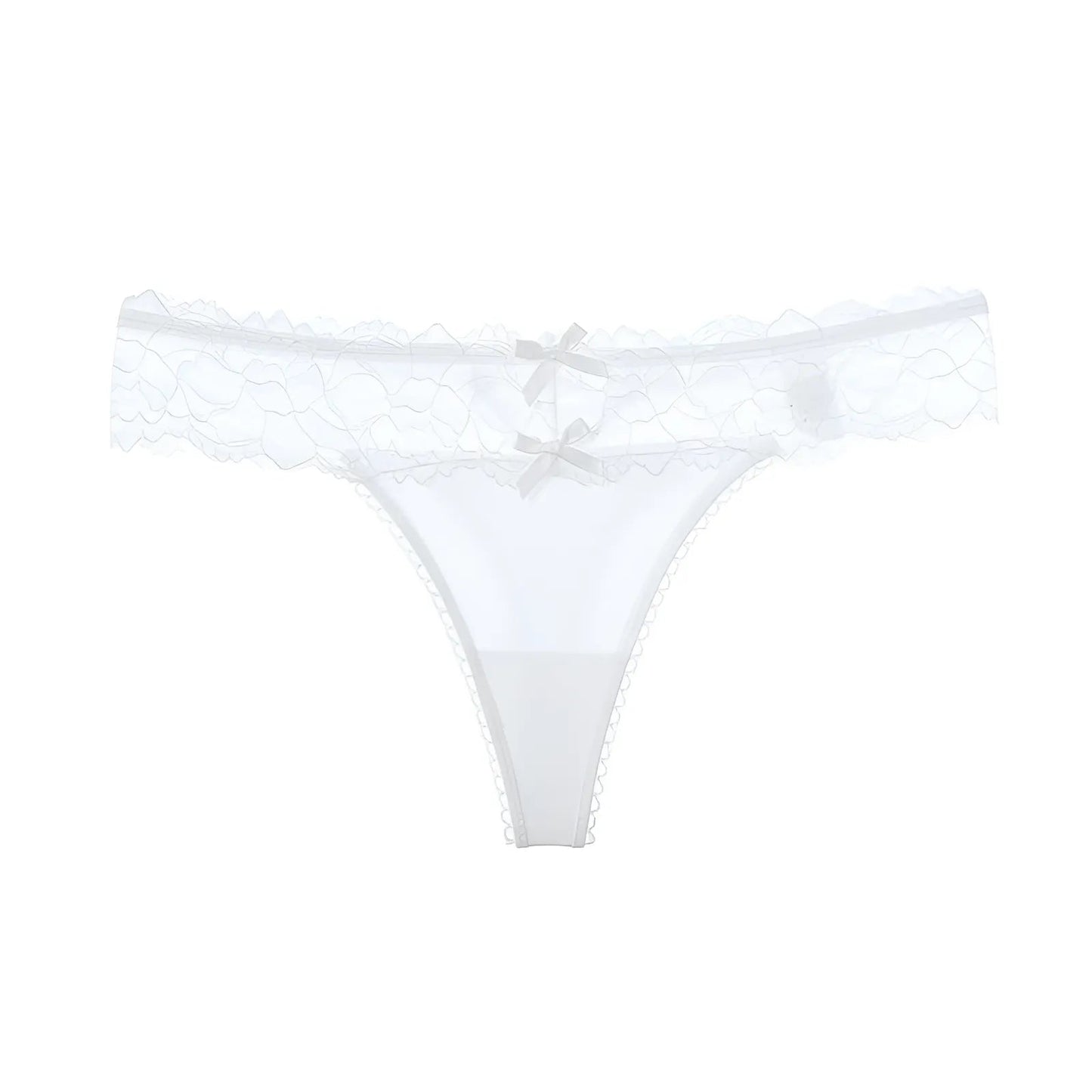 White Lace Trim Women's Knickers