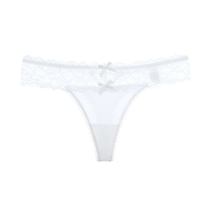 White Lace Trim Women's Knickers