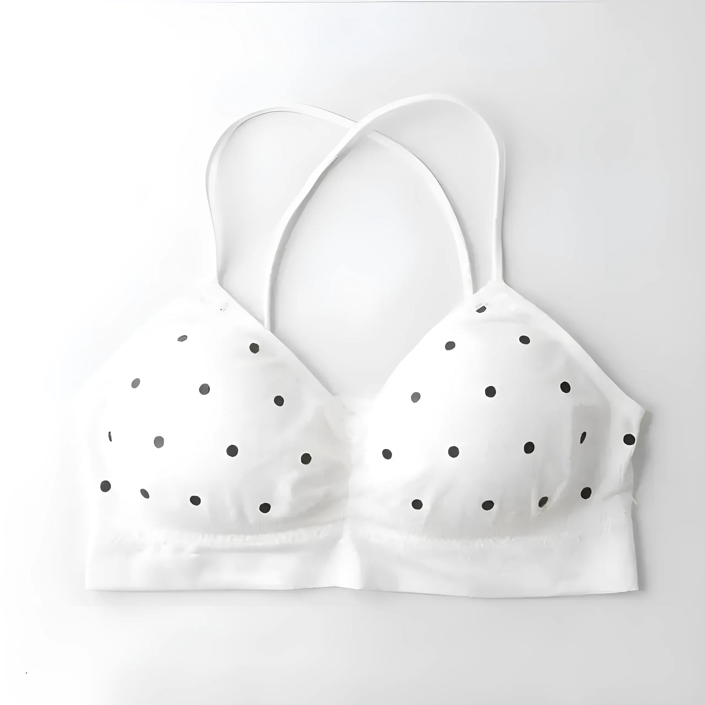 White Polka Dot Bralette