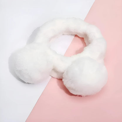 White Pom Pom Hairband