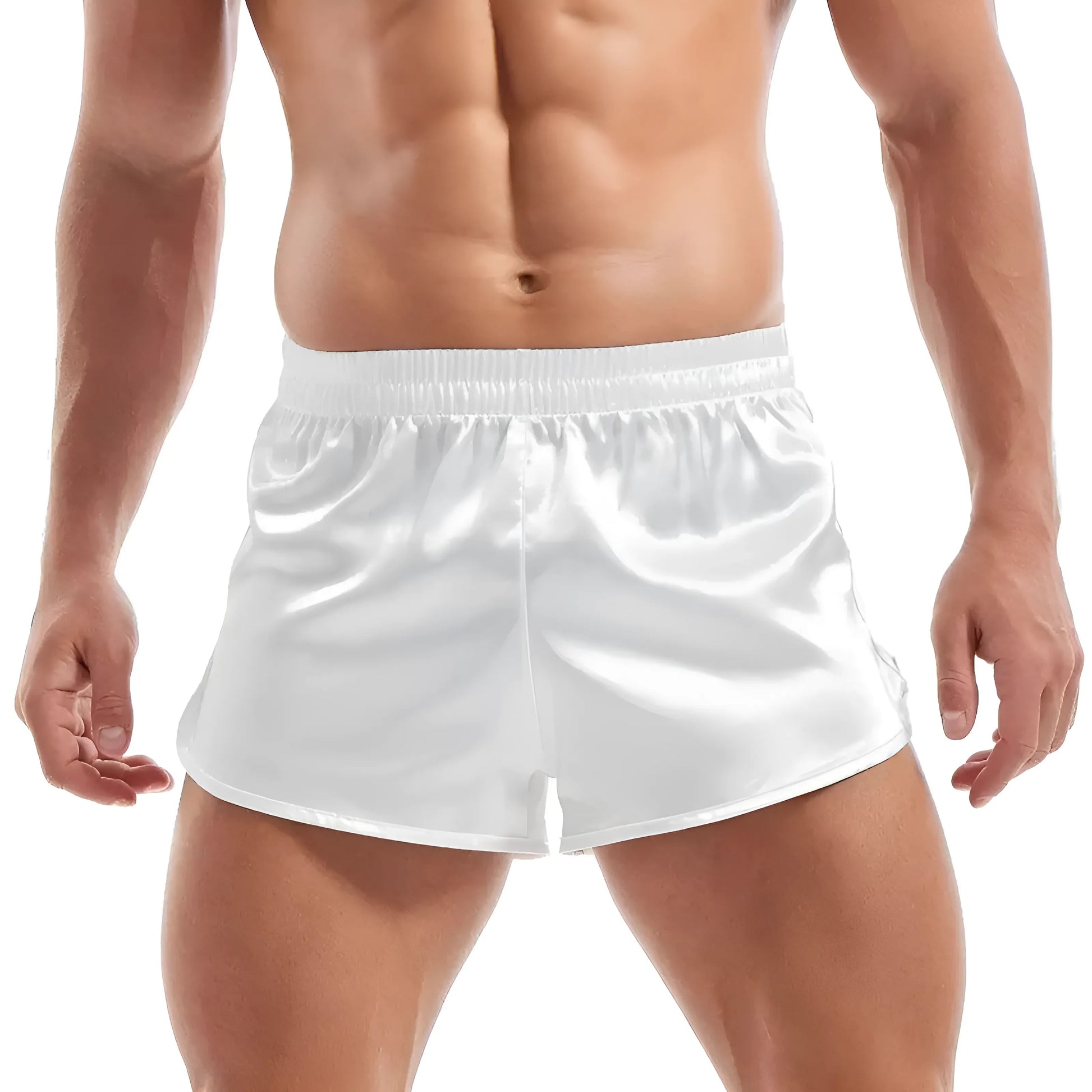 White Satin Men's Boxer Shorts