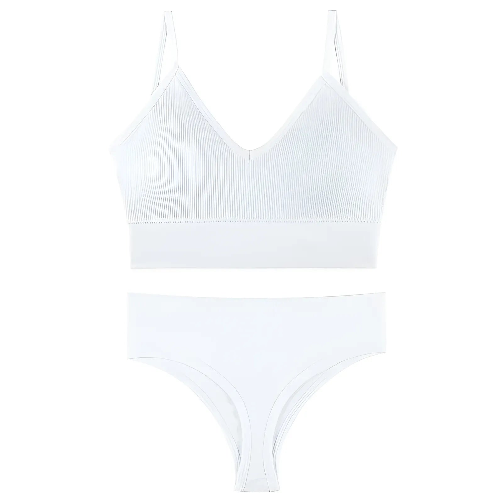 White Seamless Lingerie Set