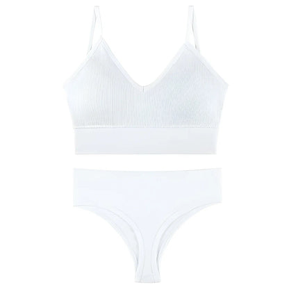 White Seamless Lingerie Set