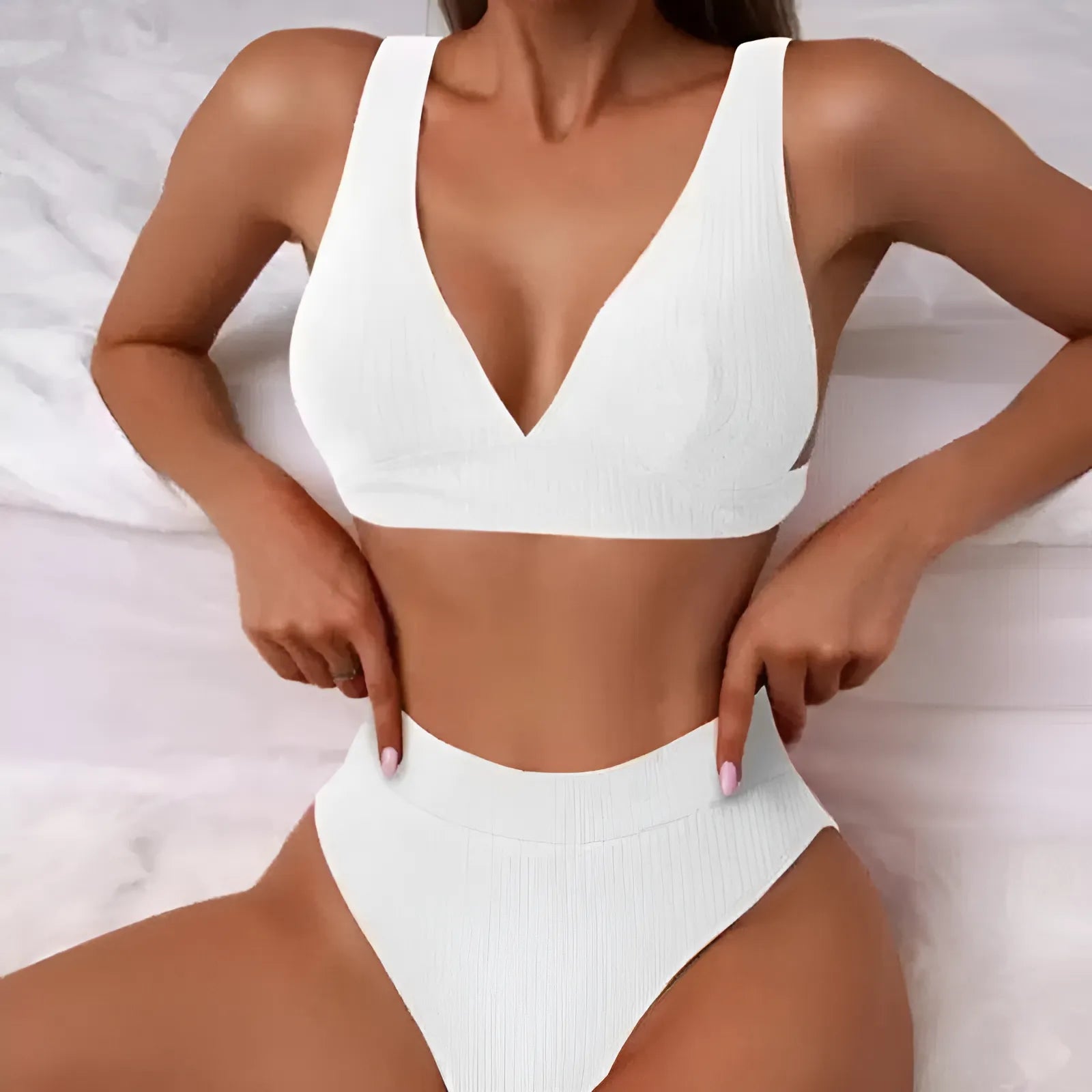 White Two-Piece Swimsuit