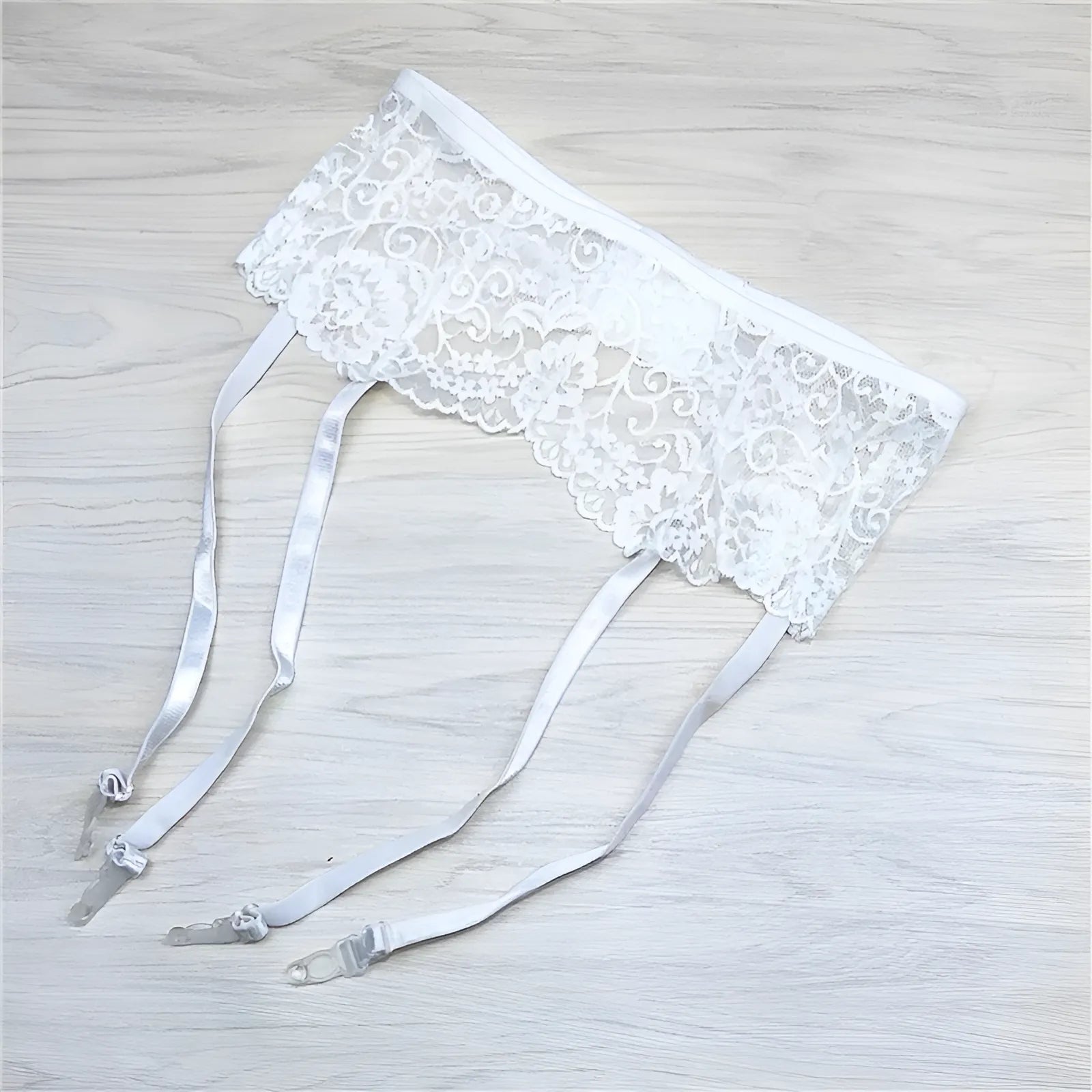 White Universal Suspender Belt