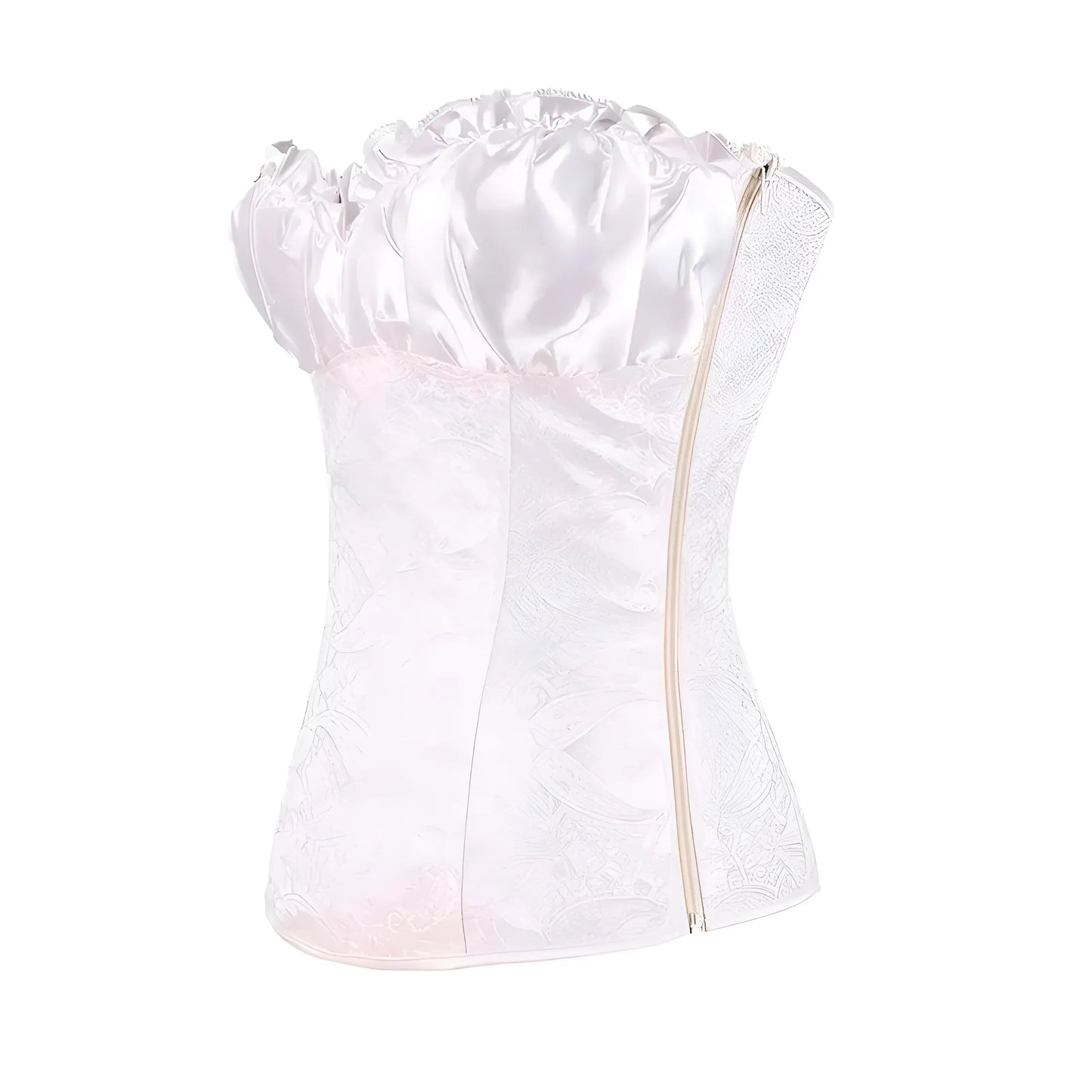 White Women's Corset with Decorative Top