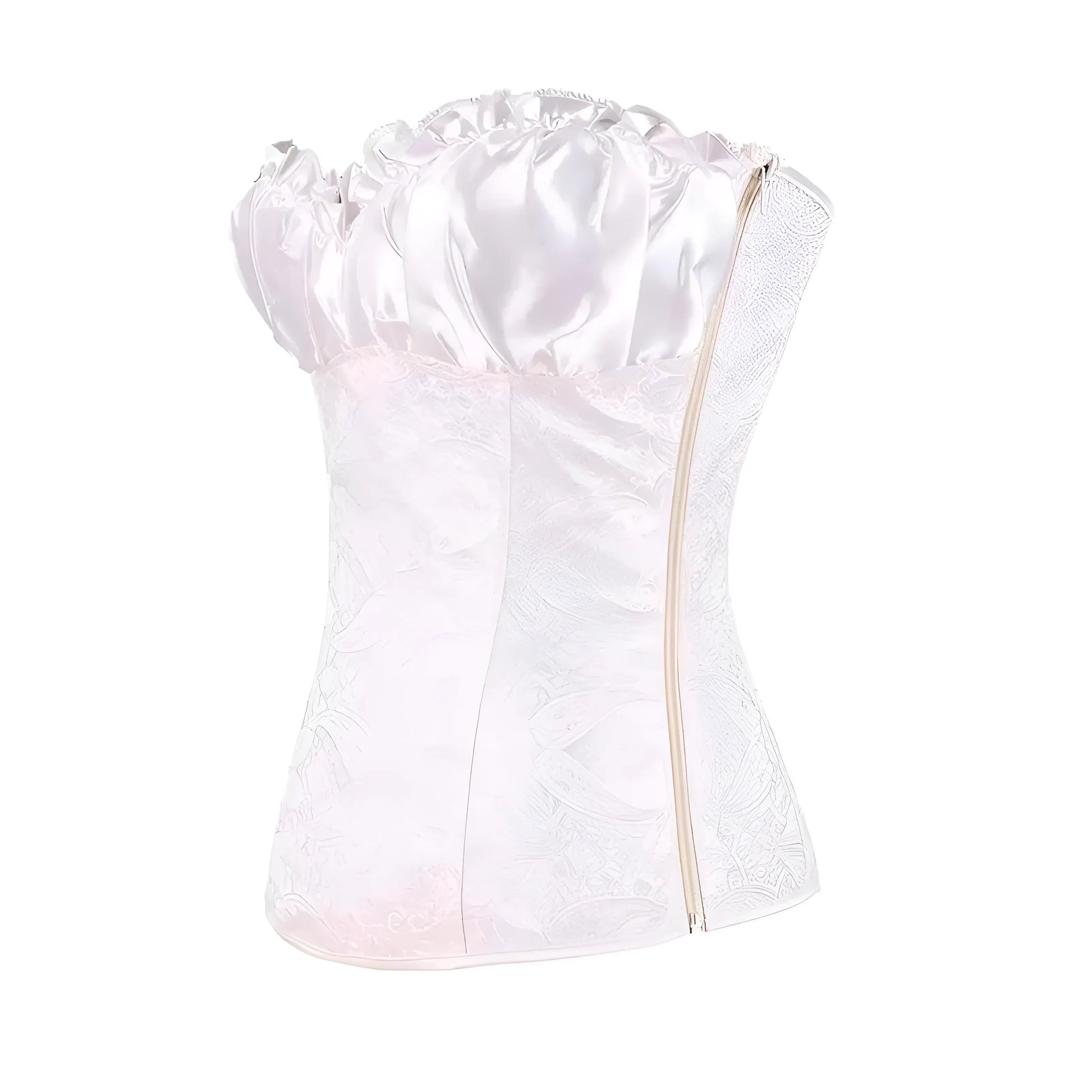 White Women's Corset with Decorative Top