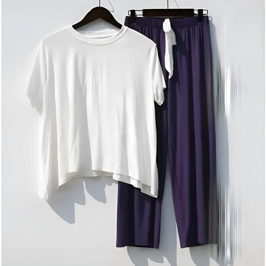 White Women's Pyjamas with Long Trousers