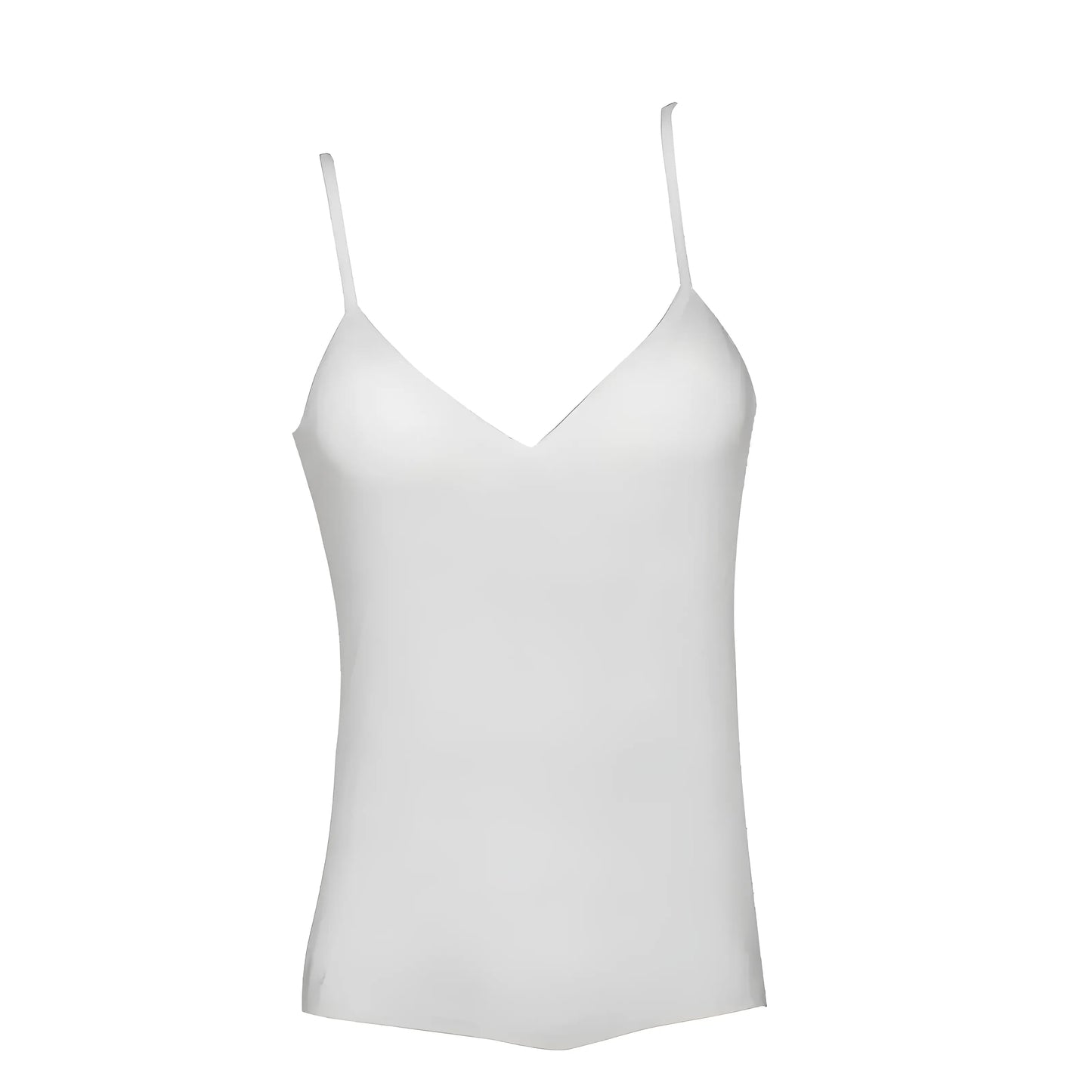 White Women's Vest Top with Padding