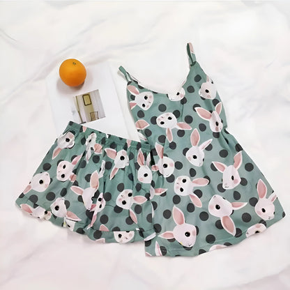  Women's Bunny Print Pyjamas
