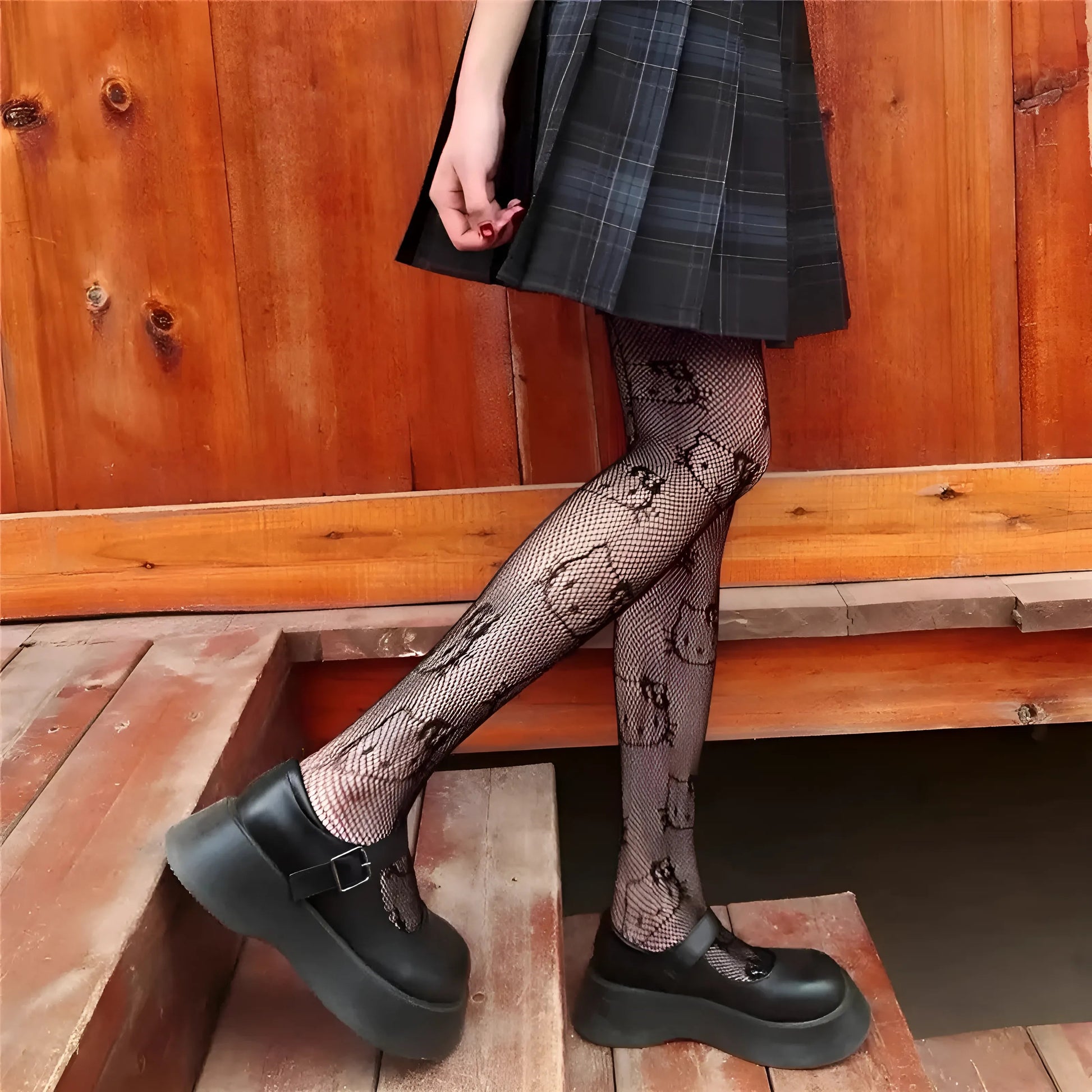  Women's Cat Print Tights