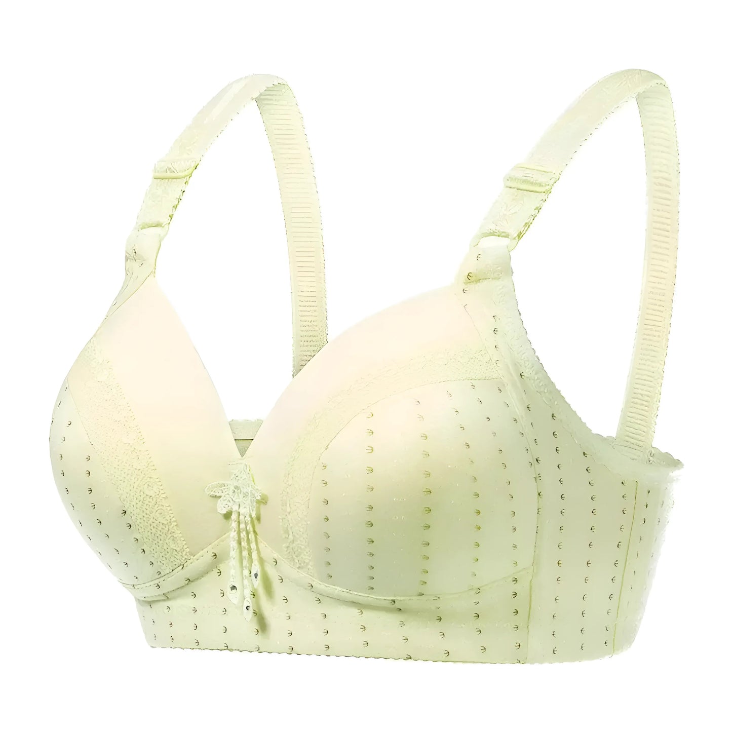 Yellow Breathable Push-Up Bra