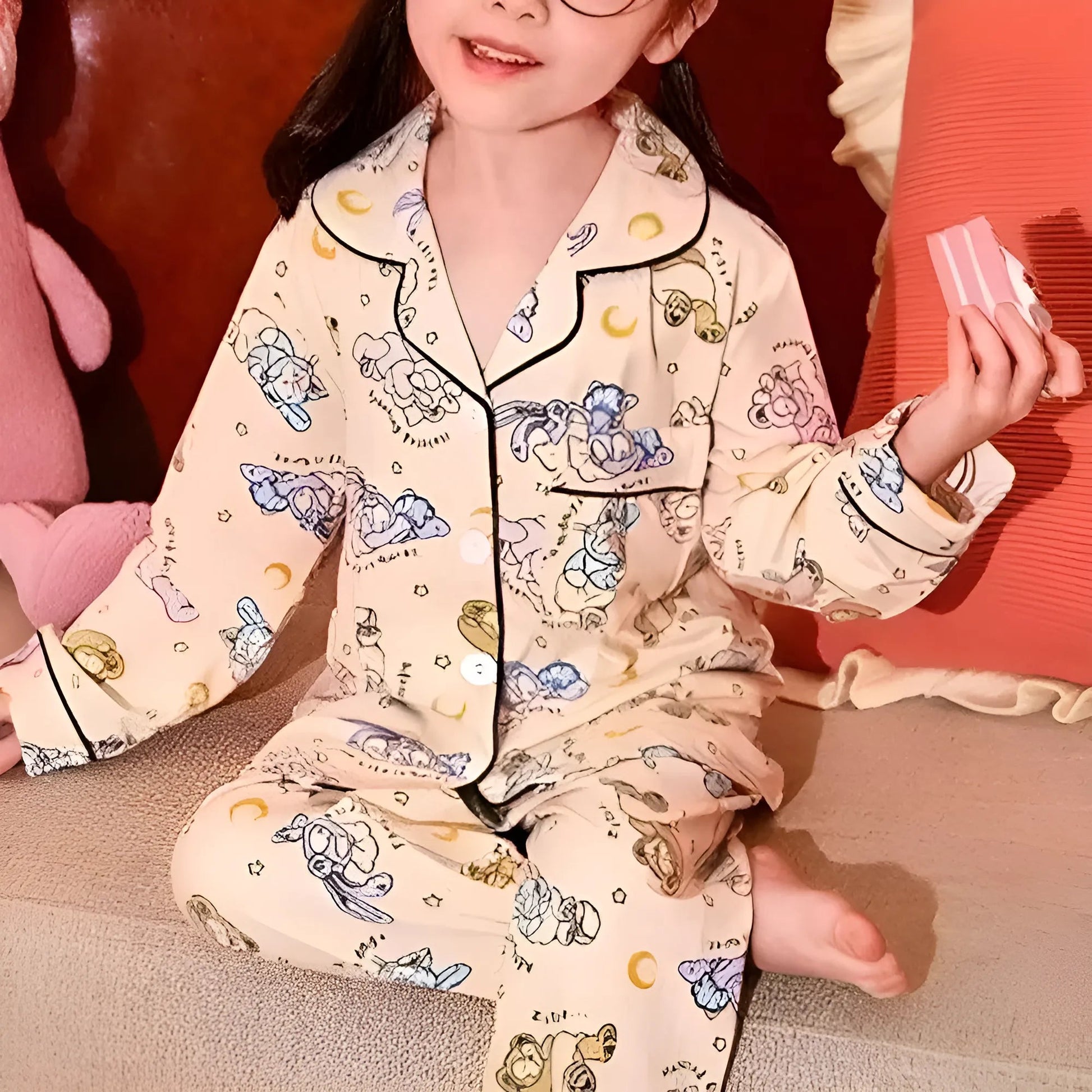 Yellow Children's Long Sleeve Pyjamas