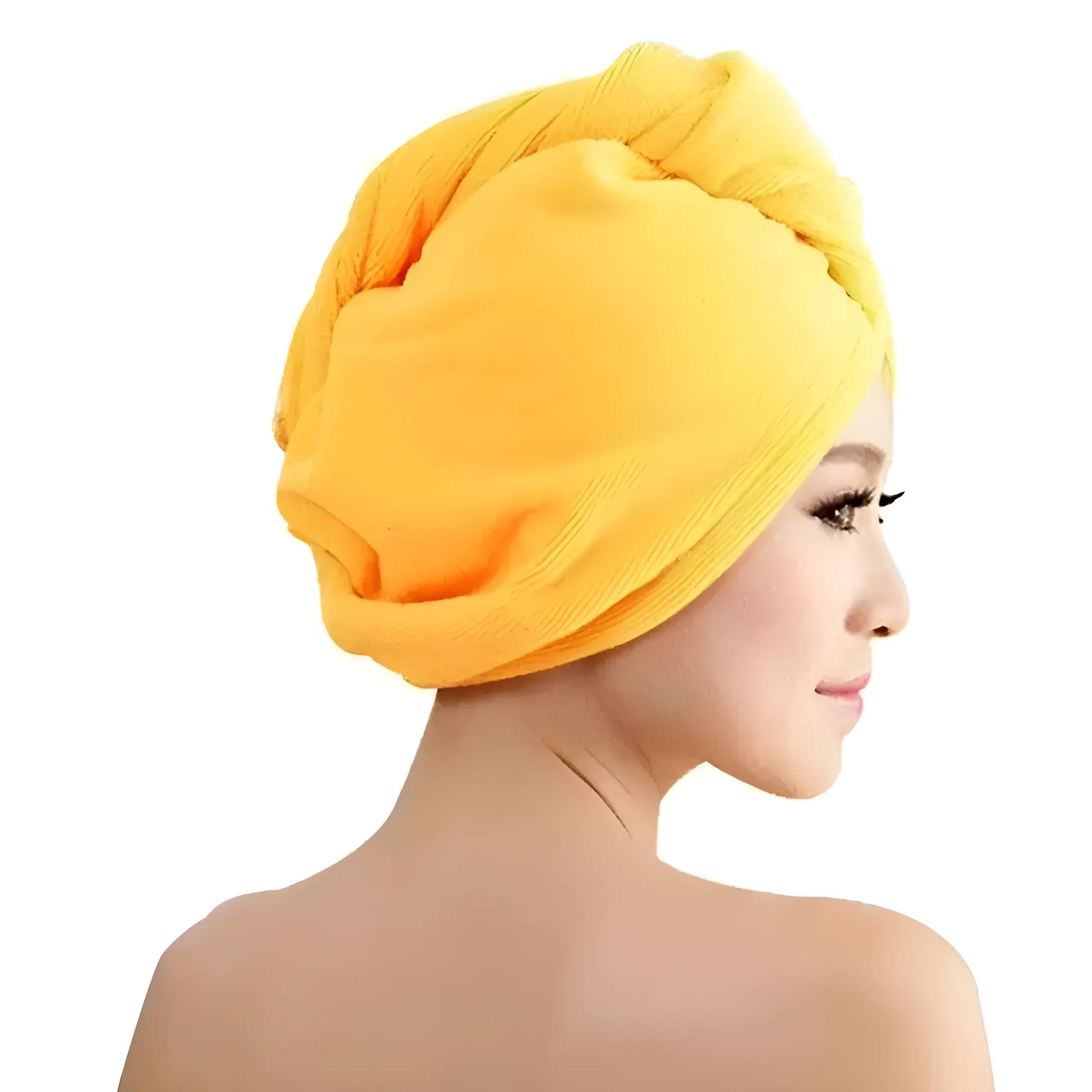 Yellow Classic Hair Towel