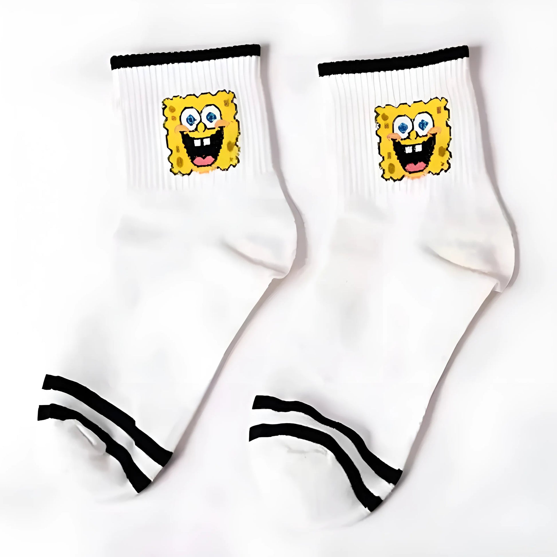 Yellow Long Cartoon Character Socks