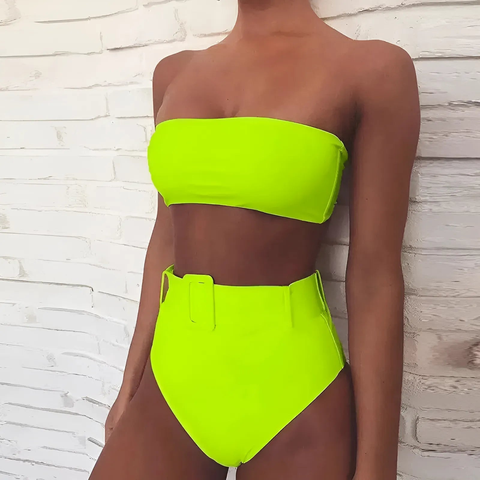 Yellow Neon Two-Piece Swimsuit