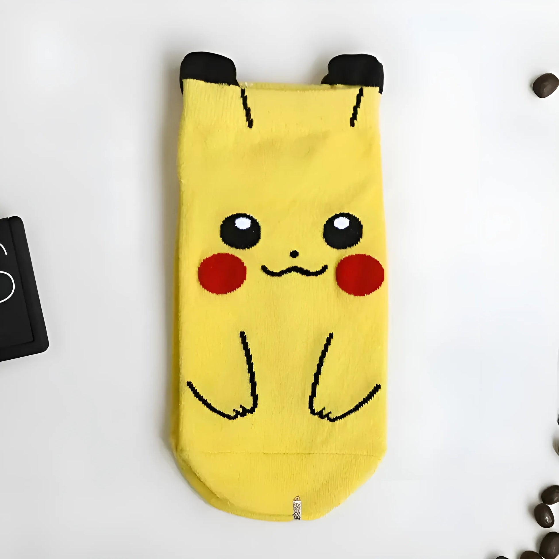 Yellow Short Pokémon Print Socks