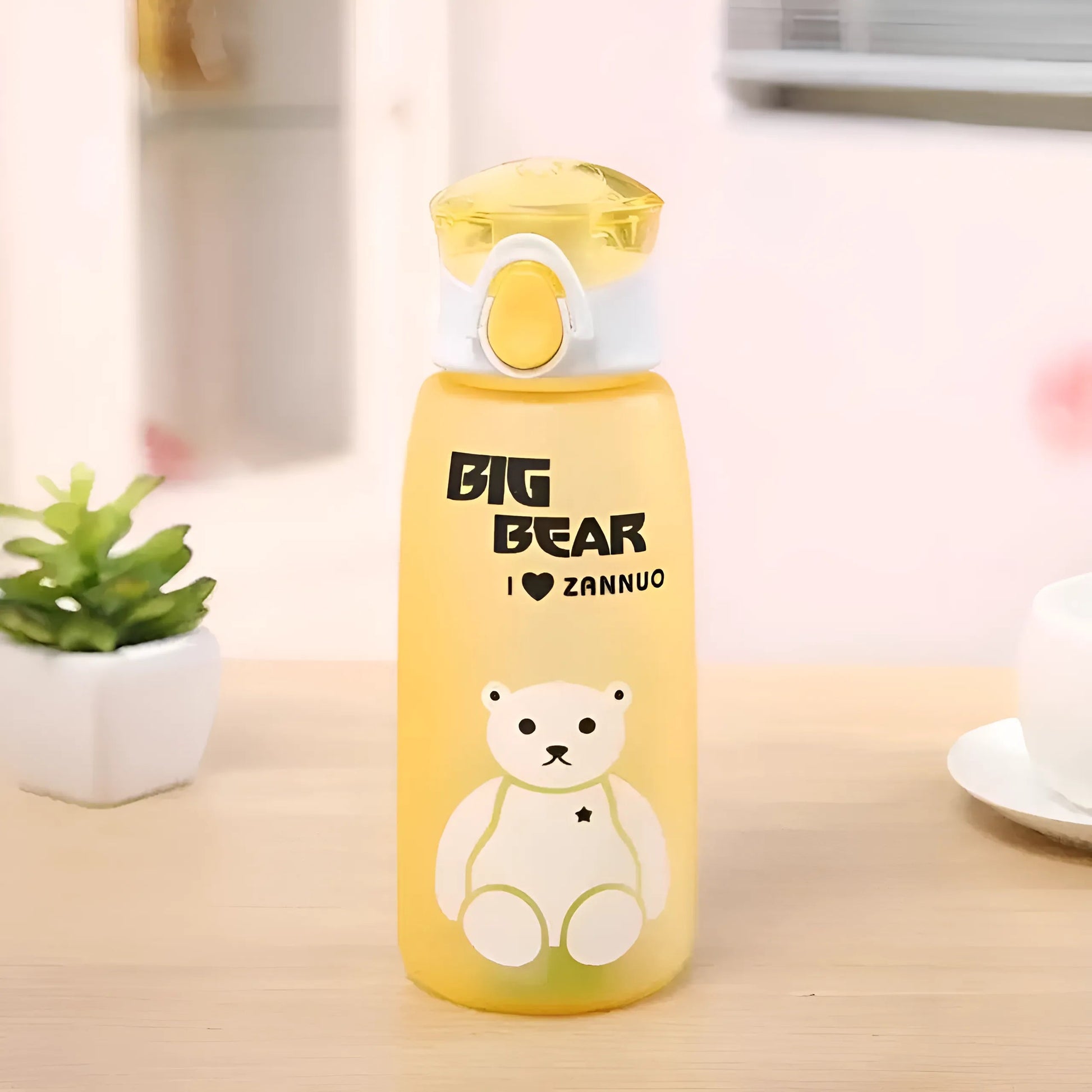 Yellow Teddy Bear Water Bottle