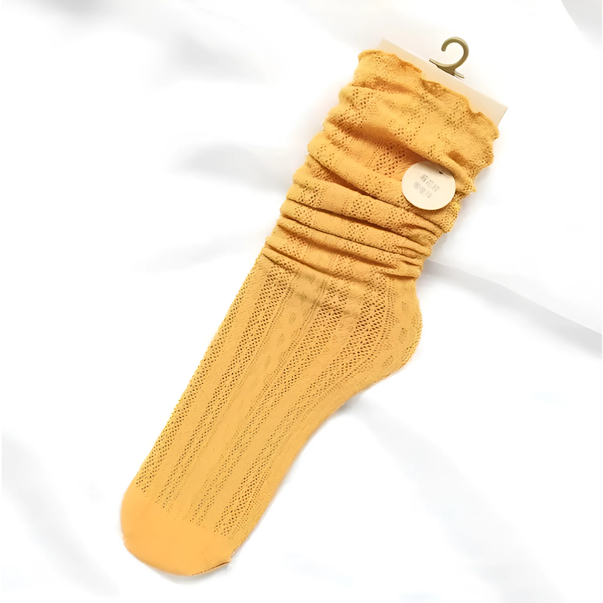 Yellow Women's Openwork Socks