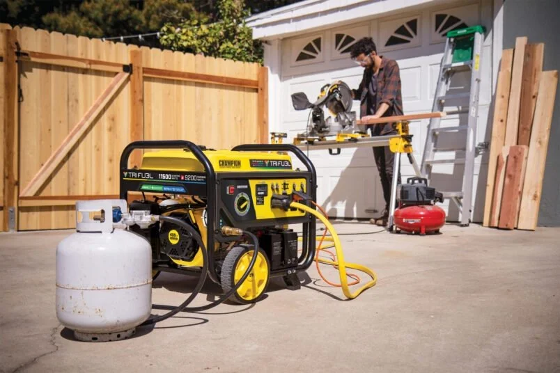 1-122-1-1 Champion 11,500/9,200-Watt Tri-Fuel Home Backup Portable Generators. - Image 1