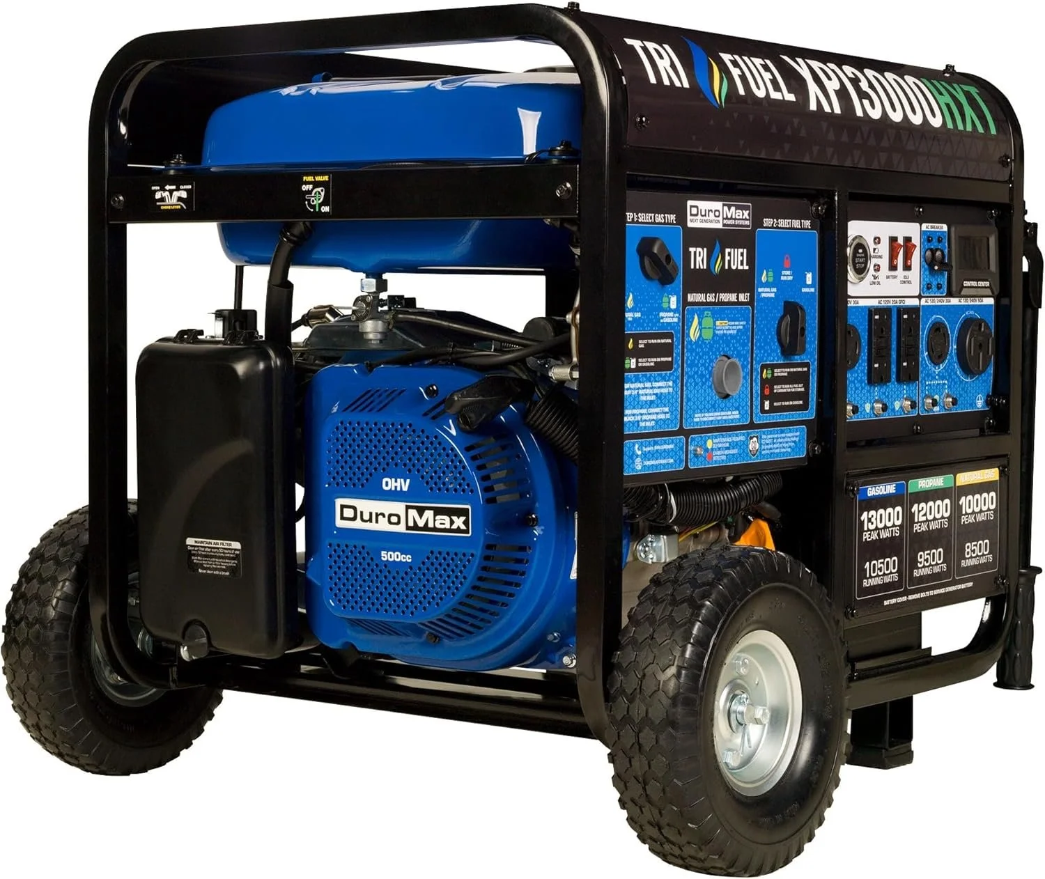 1-144-1-1 DuroMax 13,000 Watt Tri Fuel Portables HXT Generators XP13000HXT - Image 1